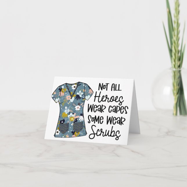 Tarjeta De Agradecimiento No Todos Los Héroes Llevan Cápsulas Florales (Anverso)