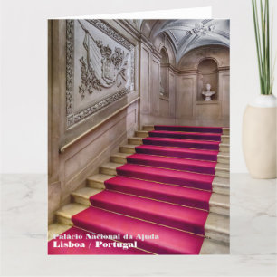 Tarjeta De Agradecimiento Noble Escalera. Palacio Nacional Ajuda, Lisboa.
