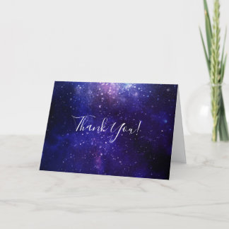 Tarjeta De Agradecimiento Noche Bajo las Estrellas Galaxia