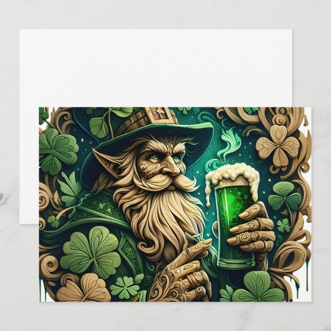 Tarjeta De Agradecimiento Noche encantada de la tostada de Ale A Leprechauns (Anverso / Reverso)