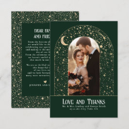 Tarjeta De Agradecimiento Noche estrellada celeste y mística gracias foto