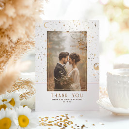 Tarjeta De Agradecimiento Noche estrellada celeste y mística gracias foto