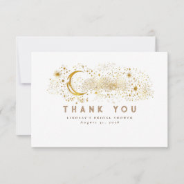 Tarjeta De Agradecimiento Noche estrellada Crescent Moon Small Gracias