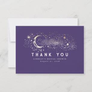 Tarjeta De Agradecimiento Noche estrellada Crescent Moon Small Gracias