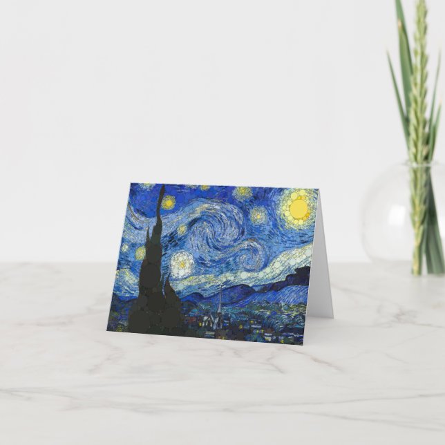 Tarjeta De Agradecimiento Noche estrellada después de Vincent van Gogh (Anverso)