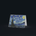 Tarjeta De Agradecimiento "Noche estrellada" por Van Gogh<br><div class="desc">Este diseño presenta una reproducción sin alteraciones ni ediciones muy alta de la famosa pintura "Starry Night" de Van Gogh.</div>