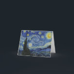Tarjeta De Agradecimiento "Noche estrellada" por Van Gogh<br><div class="desc">Este diseño presenta una reproducción sin alteraciones ni ediciones muy alta de la famosa pintura "Starry Night" de Van Gogh.</div>