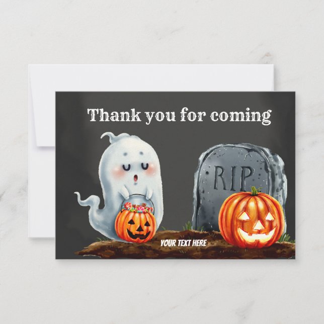Tarjeta De Agradecimiento Noche Spooktacular (Anverso)