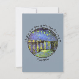 Tarjeta De Agradecimiento Noche van Gogh Starry sobre artículos de Fiesta en