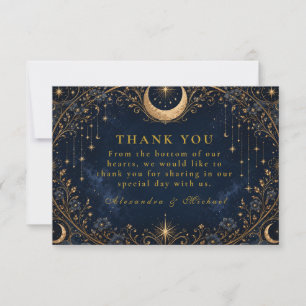 Tarjeta De Agradecimiento Noches Celestiales Elegantes y Estrelladas para Bo