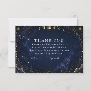 Tarjeta De Agradecimiento Noches Estelares Caprichosas Bodas Celestiales