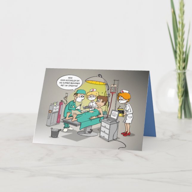 Tarjeta De Agradecimiento Nog even uw operatie googelen. kaart (Anverso)