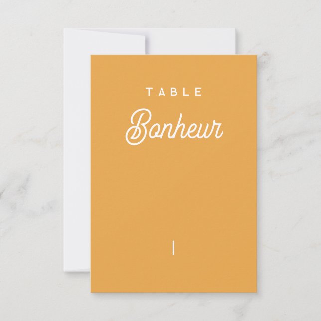 Tarjeta De Agradecimiento Nom de table Colorus - Orange (Anverso)