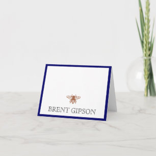 Tarjeta De Agradecimiento Nombrar estacionario con abeja