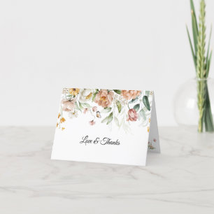 Tarjeta De Agradecimiento Nombre de la Gota Floral Elegante Bella Artes