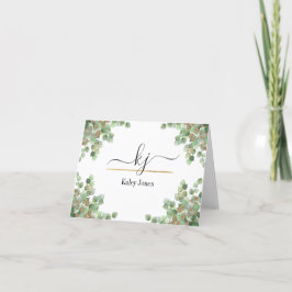 Tarjeta De Agradecimiento Nombre de la vegetación personalizada | Desde El E