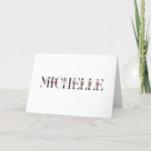 Tarjeta De Agradecimiento Nombre Michelle.