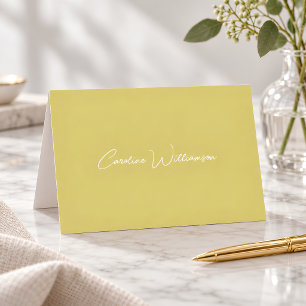 Tarjeta De Agradecimiento Nombre Personalizado de Escritura a Mano Elegante