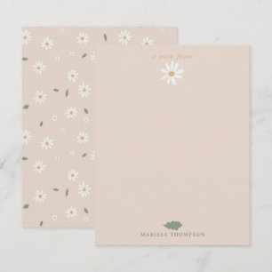 Tarjeta De Agradecimiento Nombre personalizado de florecillas de margaritas 