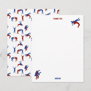 Tarjeta De Agradecimiento Nombre personalizado del estilo libre Greco Roman