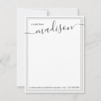 Nombre personalizado en blanco y negro | De parte 