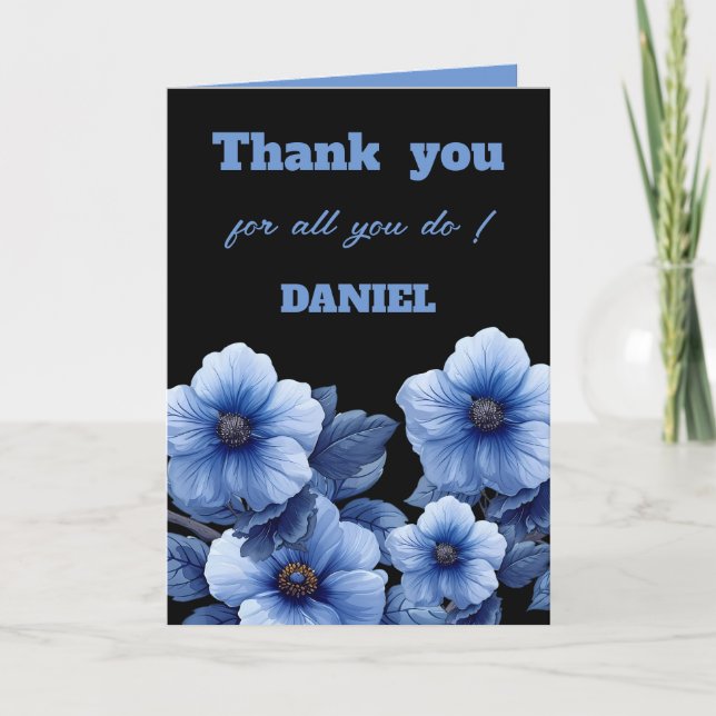 Tarjeta De Agradecimiento Nombre personalizado Profesionales administrativos (Anverso)