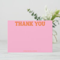 Nombre personalizado retro groovy rosa naranja neg