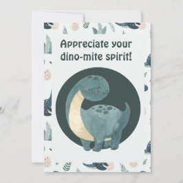Tarjeta De Agradecimiento Nombre y foto de un Personalizado de dinosaurio ve