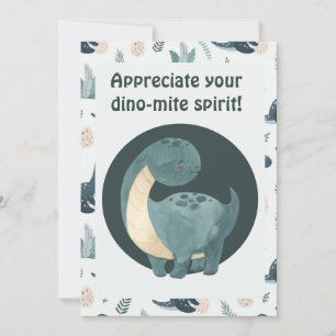 Tarjeta De Agradecimiento Nombre y foto de un Personalizado de dinosaurio ve