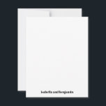 Tarjeta De Agradecimiento Nombres negrita modernos en el Boda vertical blanc<br><div class="desc">Tarjeta de agradecimiento a los modernos nombres negrita en el Boda vertical blanco inferior</div>