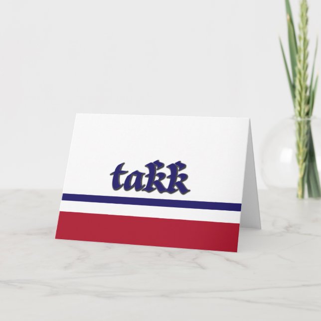 Tarjeta de agradecimiento noruega (Anverso)