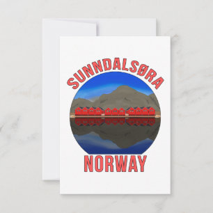 Tarjeta De Agradecimiento Noruega Sunndalsøra Travel Noruega