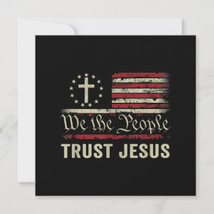 Tarjeta De Agradecimiento Nosotros confiamos en Jesús - Bandera de los Estad