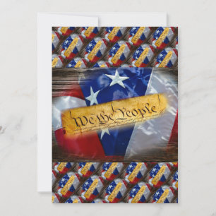 Tarjeta De Agradecimiento Nosotros, la bandera estadounidense del pueblo