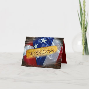 Tarjeta De Agradecimiento Nosotros, la bandera estadounidense del pueblo