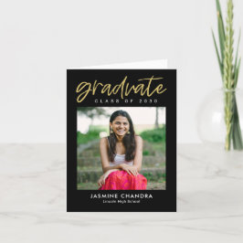 Tarjeta De Agradecimiento Notablemente Guay Editable Color Graduation Gracia