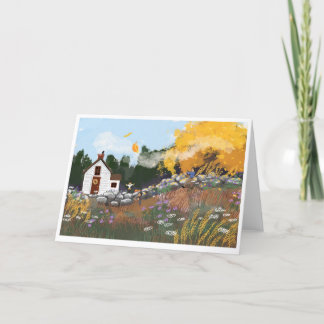 Tarjeta De Agradecimiento Notecard de caída doblada