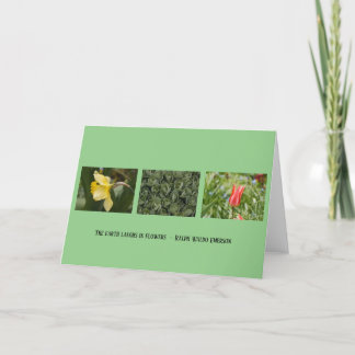 TARJETA DE AGRADECIMIENTO NOTECARD FOLDEADO - LA TIERRA SE REÍBE EN FLORES