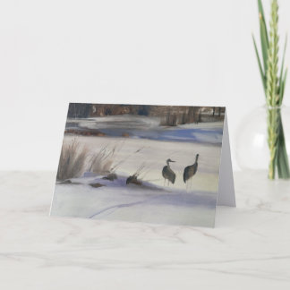 Tarjeta De Agradecimiento Notecard of Sandhill Cranes, Steamboat Springs, Co