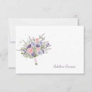 Tarjeta De Agradecimiento Notecard Personalizado para Bouquet manos