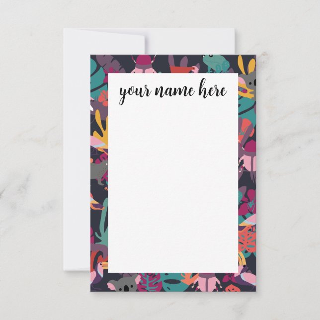 Tarjeta De Agradecimiento Notecards para animales personalizados (Anverso)