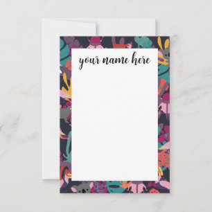 Tarjeta De Agradecimiento Notecards para animales personalizados