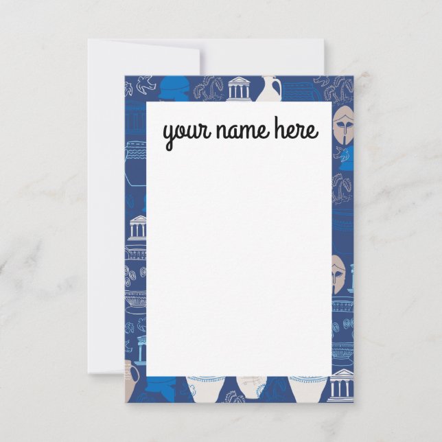 Tarjeta De Agradecimiento Notecards personalizados para Grecia antigua (Anverso)