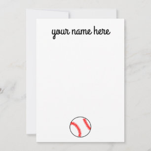Tarjeta De Agradecimiento Notecas de bolas de béisbol personalizadas