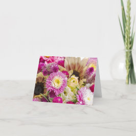 Tarjeta De Agradecimiento Notecas de diseño floral en blanco
