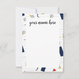 Tarjeta De Agradecimiento Notecas de golf personalizadas