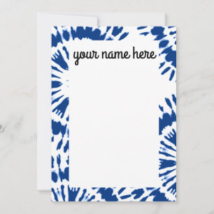Tarjeta De Agradecimiento Notecas de tinta azul índigo personalizadas