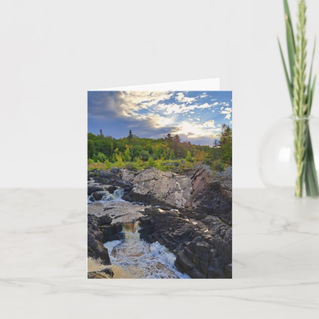 Tarjeta De Agradecimiento Notecas en blanco del paisaje fluvial (Anverso)