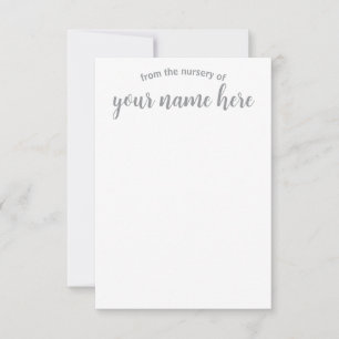 Tarjeta De Agradecimiento Notecas para bebés personalizadas