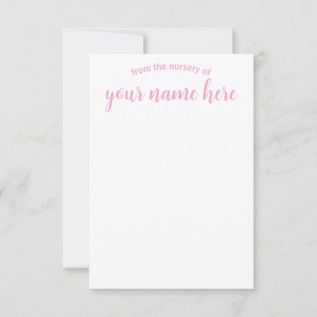 Tarjeta De Agradecimiento Notecas para bebés personalizadas (Anverso)